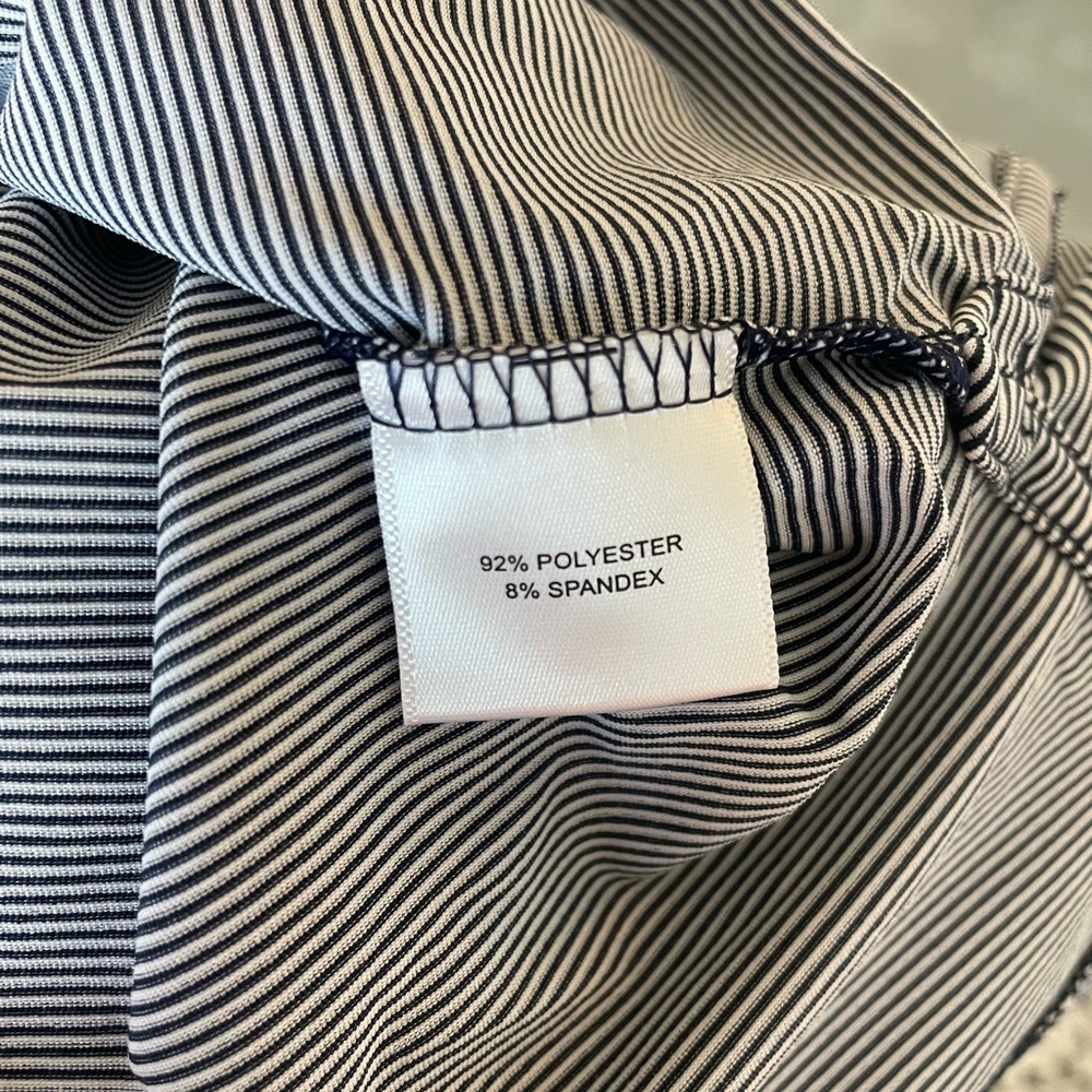 Peter Millar Crown Sport Summer Comfort Navy Stripe Short-Sleeve Polo Small - Picture 7 of 7